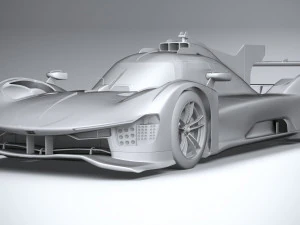Ferrari 499P Racecar 2023 3D Model