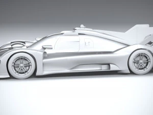 Ferrari 499P Racecar 2023 3D Model