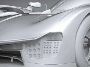 Ferrari 499P Racecar 2023 3D Model