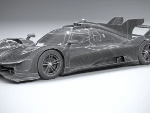 Ferrari 499P Racecar 2023 3D Model