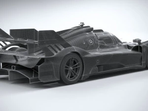 Ferrari 499P Racecar 2023 3D Model
