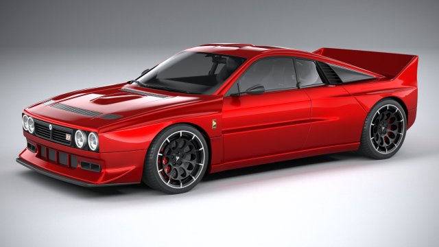 Kimera EVO Lancia 037 2024 3D 모델 .c4d .max .obj .3ds .fbx .stl .blend 