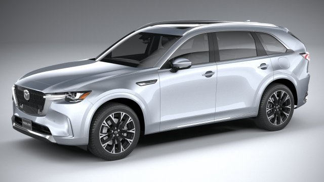 Mazda CX-90 2024 3D Model .c4d .max .obj .3ds .fbx .stl .blend 