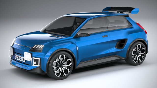 Renault Alpine R5 2025 3Dモデル .c4d .max .obj .3ds .fbx .stl .blend 