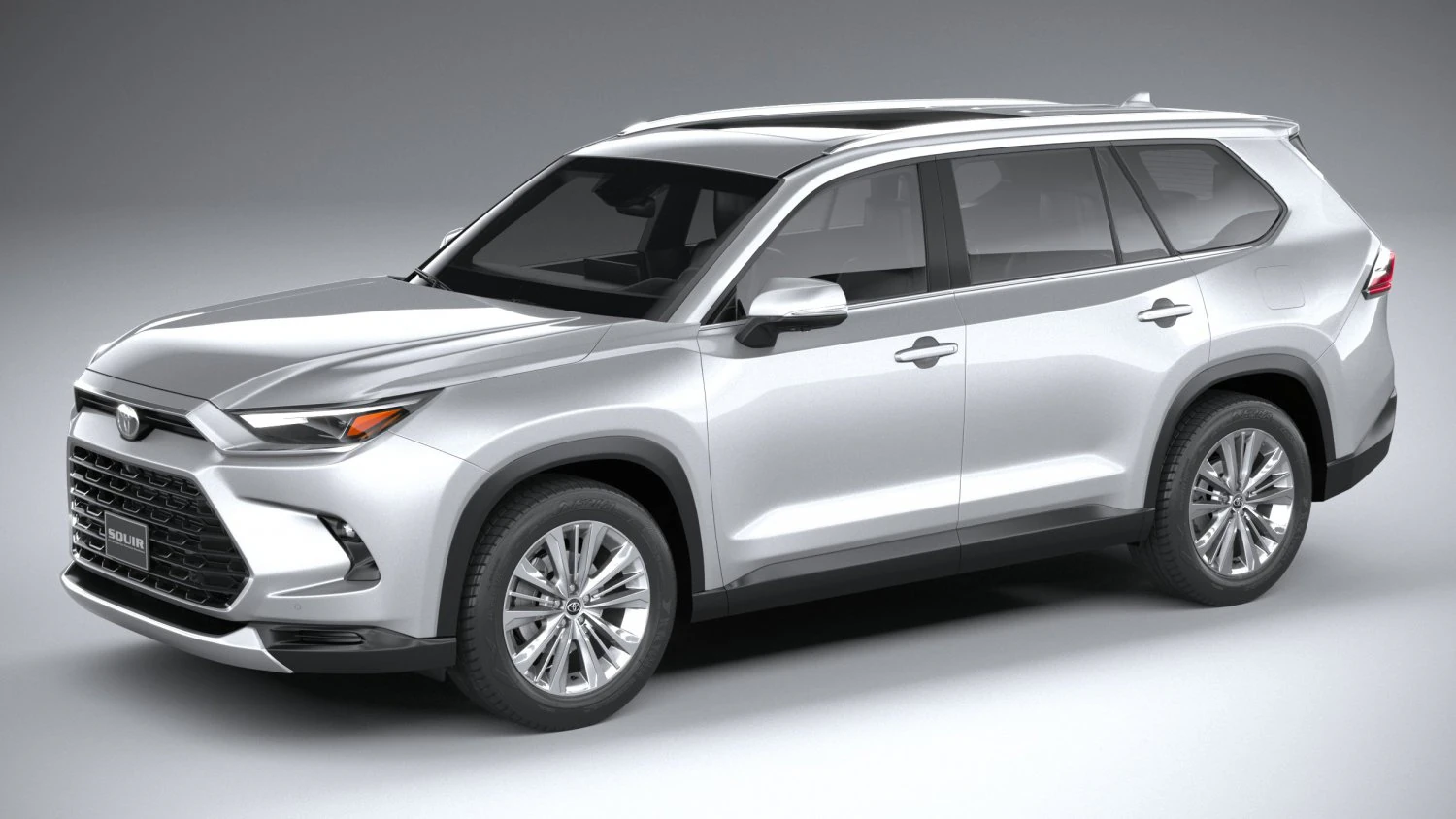 Toyota Grand Highlander 2024 3D Model .c4d .max .obj .3ds .fbx .stl .blend 