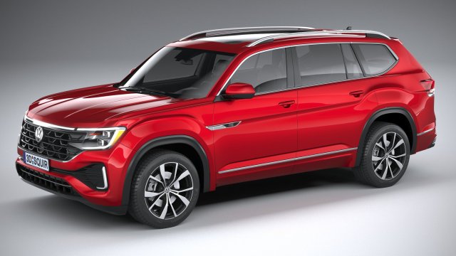 Volkswagen Atlas 2024 Modello 3D .c4d .max .obj .3ds .fbx .stl .blend 