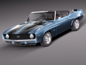 Chevrolet Camaro 1969 SS convertible 3D Model