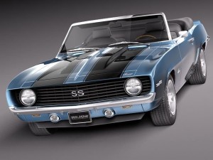 Chevrolet Camaro 1969 SS convertible 3Dモデル