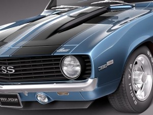 Chevrolet Camaro 1969 SS convertible 3Dモデル