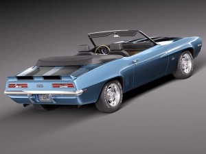 Chevrolet Camaro 1969 SS convertible 3Dモデル