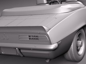 Chevrolet Camaro 1969 SS convertible 3Dモデル