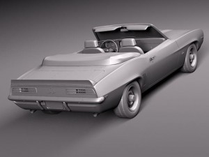 Chevrolet Camaro 1969 SS convertible 3Dモデル