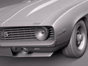 Chevrolet Camaro 1969 SS convertible 3Dモデル