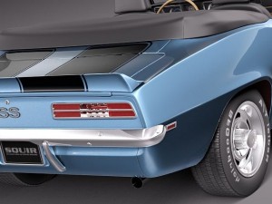 Chevrolet Camaro 1969 SS convertible 3Dモデル