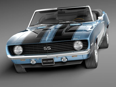 Chevrolet Camaro SS Convertible 1969 3D Model