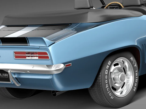 Chevrolet Camaro SS Convertible 1969 3D Model