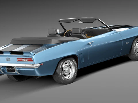 Chevrolet Camaro SS Convertible 1969 3D Model