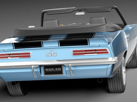 Chevrolet Camaro SS Convertible 1969 3D Model