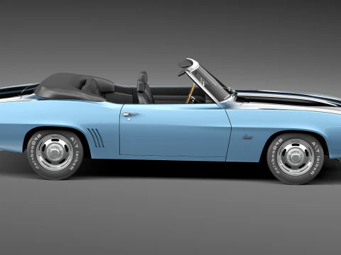 Chevrolet Camaro SS Convertible 1969 3D Model
