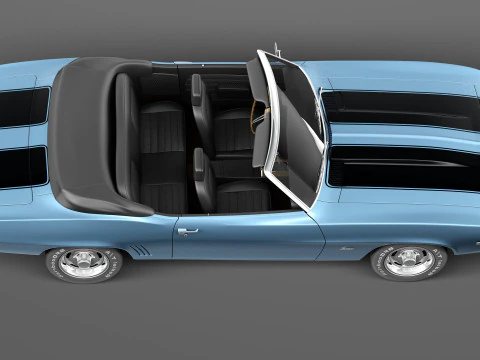Chevrolet Camaro SS Convertible 1969 3D Model