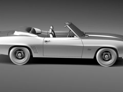 Chevrolet Camaro SS Convertible 1969 3D Model