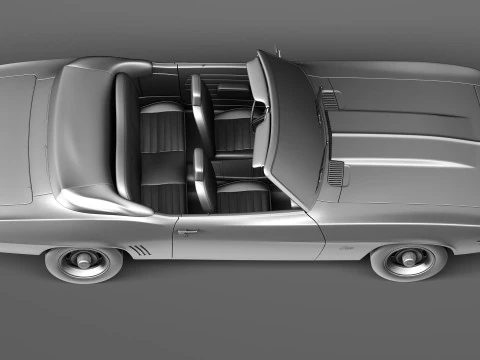Chevrolet Camaro SS Convertible 1969 3D Model