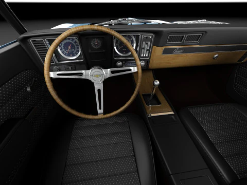 Chevrolet Camaro SS Convertible 1969 3D Model