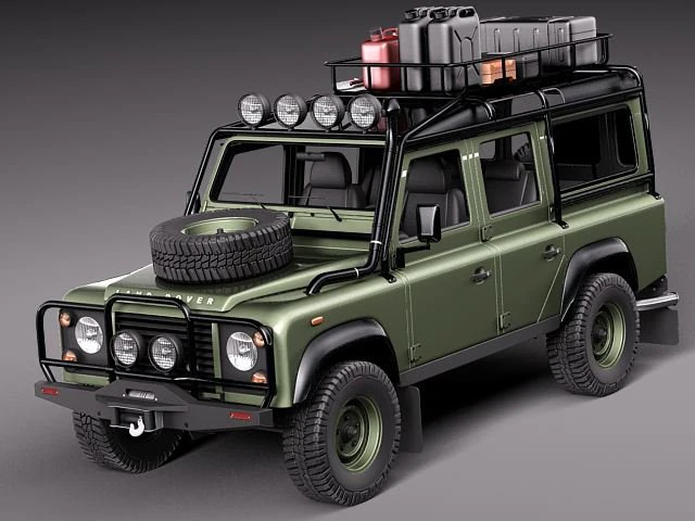 Land Rover Defender Expedition 3D Model .c4d .max .obj .3ds .fbx .stl .blend