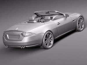 Jaguar XKR 2012 Convertible 3D 模型
