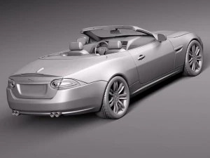 Jaguar XKR 2012 Convertible 3D Model