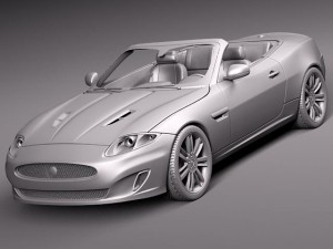 Jaguar XKR 2012 Convertible 3D 模型