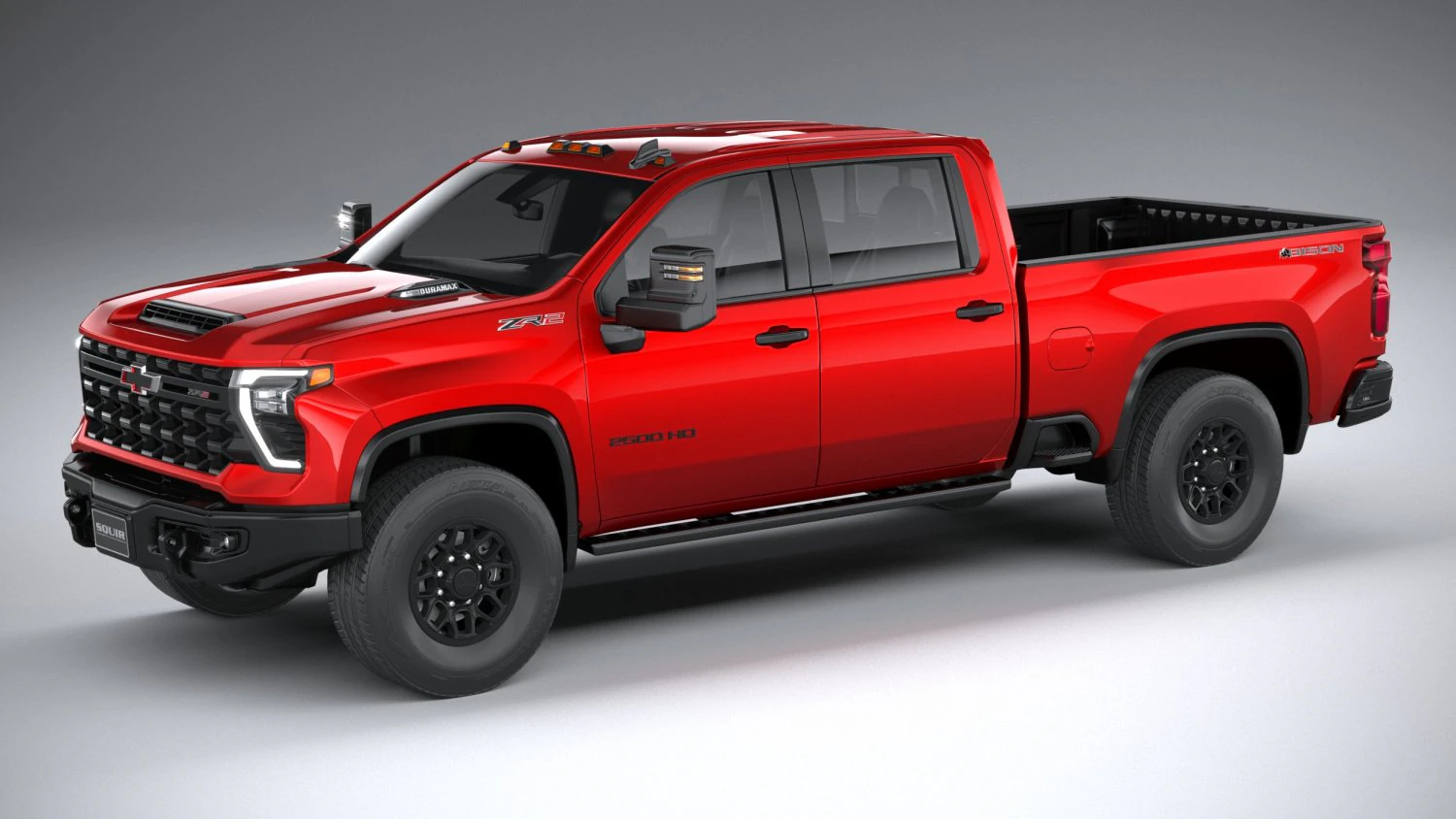 Chevrolet Silverado HD ZR2 Bison 2024 3D Model .c4d .max .obj .3ds .fbx .stl .blend 