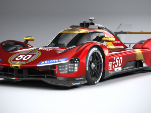 Ferrari 499P Racecar 2023 LowPoly 3D 模型