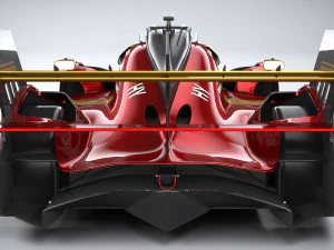 フェラーリ 499P レースカー 2023 ローポリ 3Dモデル