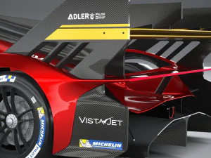 フェラーリ 499P レースカー 2023 ローポリ 3Dモデル