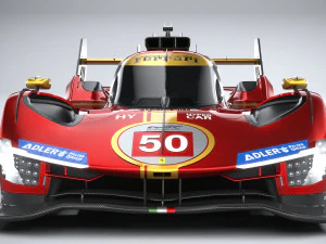 フェラーリ 499P レースカー 2023 ローポリ 3Dモデル