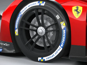 フェラーリ 499P レースカー 2023 ローポリ 3Dモデル