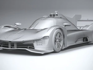 フェラーリ 499P レースカー 2023 ローポリ 3Dモデル