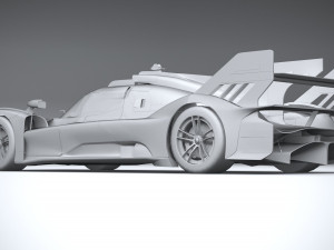 Ferrari 499P Racecar 2023 LowPoly 3D 模型