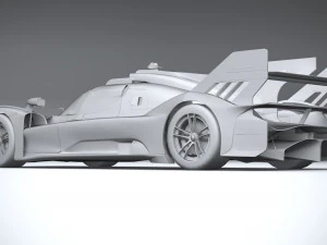 フェラーリ 499P レースカー 2023 ローポリ 3Dモデル