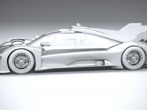 Ferrari 499P Racecar 2023 LowPoly 3D 模型