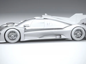 フェラーリ 499P レースカー 2023 ローポリ 3Dモデル