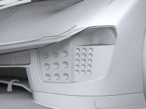 フェラーリ 499P レースカー 2023 ローポリ 3Dモデル