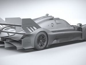 Ferrari 499P Racecar 2023 LowPoly 3D 模型