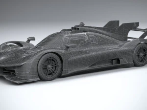 フェラーリ 499P レースカー 2023 ローポリ 3Dモデル