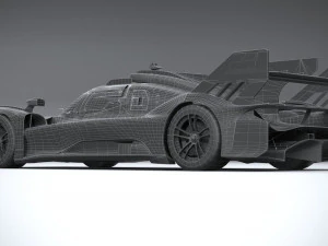 フェラーリ 499P レースカー 2023 ローポリ 3Dモデル