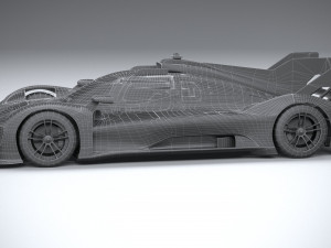 Ferrari 499P Racecar 2023 LowPoly 3D 模型