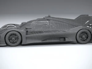 フェラーリ 499P レースカー 2023 ローポリ 3Dモデル