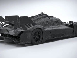 フェラーリ 499P レースカー 2023 ローポリ 3Dモデル