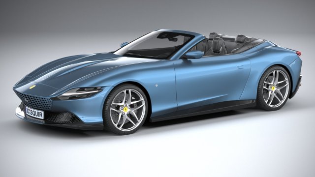 Ferrari Roma Spider 2024 3D Model .c4d .max .obj .3ds .fbx .stl .blend